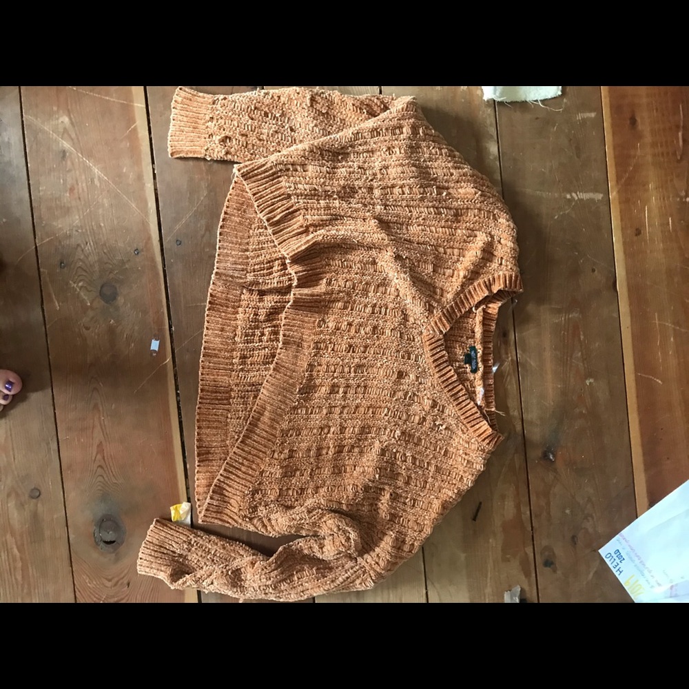 cropped yellow sweater